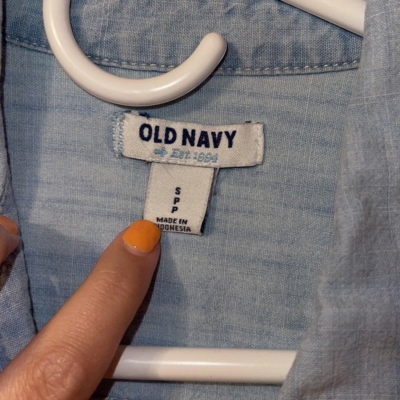 Old Navy denim button up dress size small - Picture 4 of 4